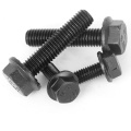 1 inch*35mm hex flange head bolts B18.2.2 carbon steel black 45# mild steel with serrated stainless steel 304 316 zinc plated